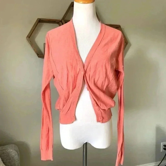 Mossimo pink cinched cardigan sweater - Picture 1 of 4